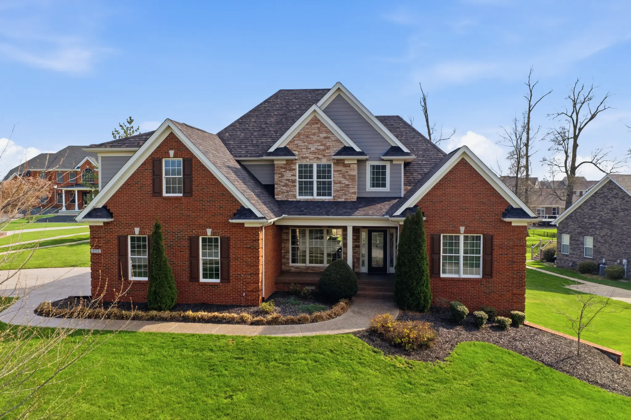 2713 Heather Green Blvd aerial view — corner lot, Heather Green subdivision
