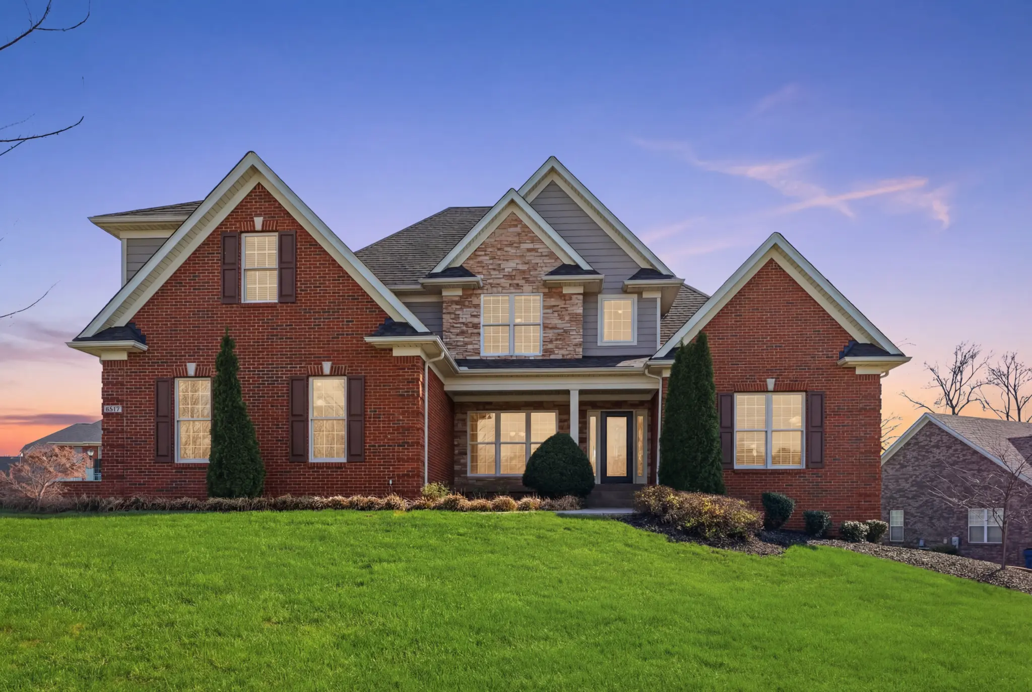 2713 Heather Green Blvd at dusk — Buckner, KY